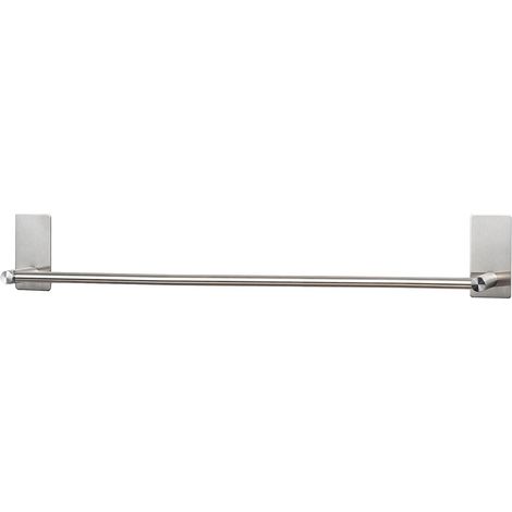 Toallero autoadhesivo de acero inoxidable SUS304, no requiere taladrar, 75 cm, para dormitorio y cocina, color plata.