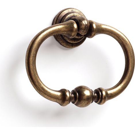Anilla en zamak con acabado cuero, dimensiones: 67x54x16mm -