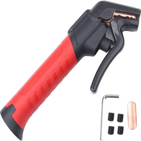 Support d'électrode de soudage professionnel avec poignée isolée 600 A pour outil de soudage de 2 à 3,2 mm (1/4)