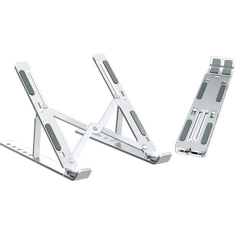 Soporte para portátil con niveles ajustables - Soporte de aluminio para portátil - Compatible con portátiles de 10 a 15,6 pulgadas (1/5)