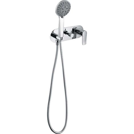 Conjunto Ducha de Acero Inoxidable Redondo 25cm. Extraplano Serie Francia IMEX (1/4)