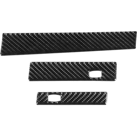 Lot de 3 baguettes décoratives en fibre de carbone pour porte-gobelets CoPilot, compatibles avec BMW Série 5 E60/E61 (2004-2010) (1/4)