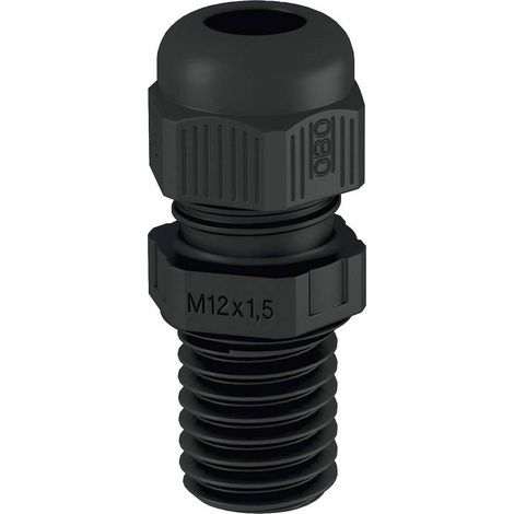 OBO Bettermann Raccord vissé pour câbles entièrement métrique long M25 polyamide noir, 2022970 (1/2)