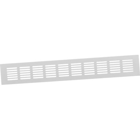 60x400mm Grille d'Aération Blanche - Grille de Ventilation en Aluminium - Grille de Meuble pour Porte, Armoire, Radiateur (1/5)