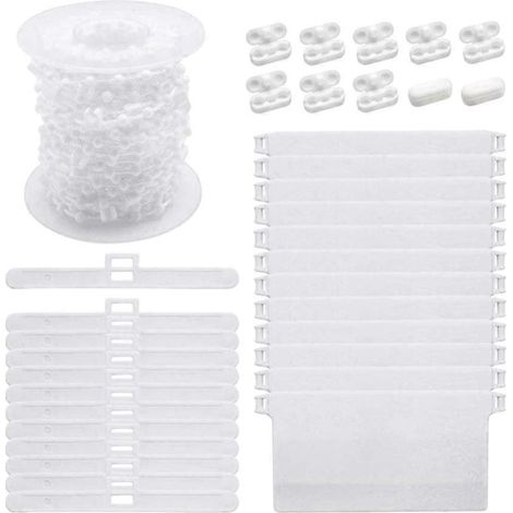 Accessoires pour stores verticaux, cordons de fixation pour rideaux enrouleurs, clips de connexion pour installation de stores enrouleurs à faire soi-même (1/5)