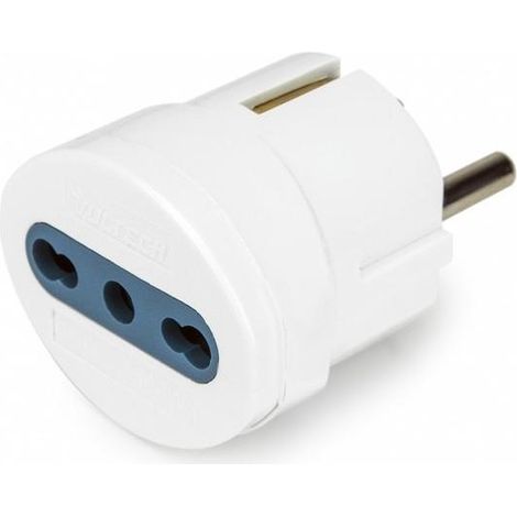 Vultech AT-06 Netzstecker-Adapter Typ F Typ L (IT) Typ F Weiß