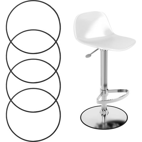 4 pièces Anneaux de protection pour pieds de tabouret de bar, protecteurs antidérapants et silencieux pour pieds de chaise sans rayures, coussinet de repose-pieds pour base ronde de 38,5 cm (1/5)