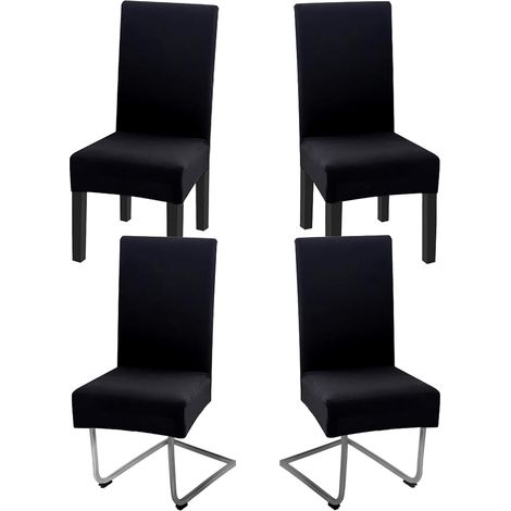 Set mit 4 dehnbaren, universellen, abnehmbaren, waschbaren, modernen und strapazierfähigen Stuhlhussen für Zuhause, Hotel, Restaurant, Partys, Bankette und Küchendekoration (1/5)