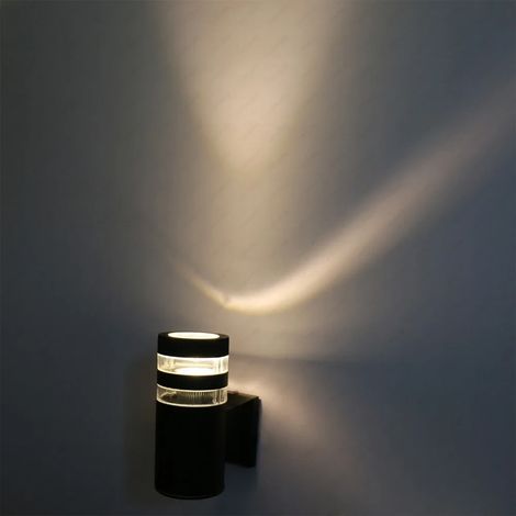 QAZQA Applique Murale Interieur/Exterieur Lumière led de poteau de porte de couloir de cour de mur Applique imperméable pour Salon Chambre （E27 lumière chaude）