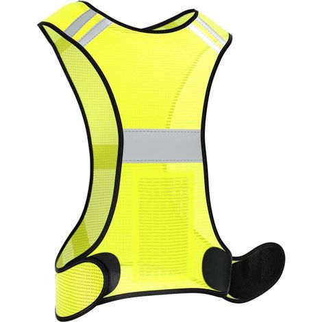 CSPARKV Jaune Fluo Réflecteur Gilet de Gilet de sécurité, Flexible et réglable, Gilet avec réflecteurs, Respirant I réfléchissants Gilet, idéal pour Augmenter la visibilité routière (1/5)