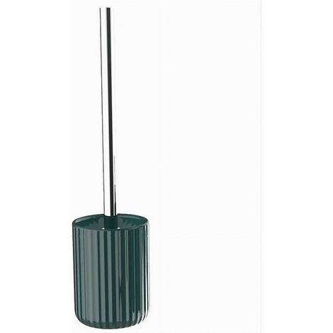 Portascopino Arredo Da Bagno Wc Toilette Verde Rigato Con Scopino Completo 69955 (1/2)