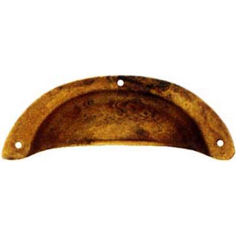 5PZ MANIGLIE PER MOBILI A CONCHIGLIA MOD.15122 IN OTTONE ANTICATO - MM.77X31H.