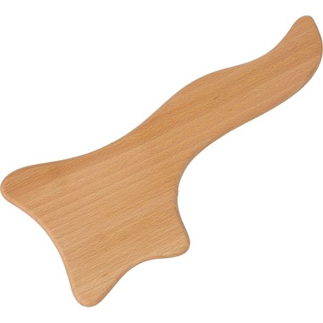 Planche Gua Sha ergonomique en bois pour hommes et femmes, outil de massage et de drainage lymphatique par grattage pour la relaxation musculaire et le drainage lymphatique. (1/5)