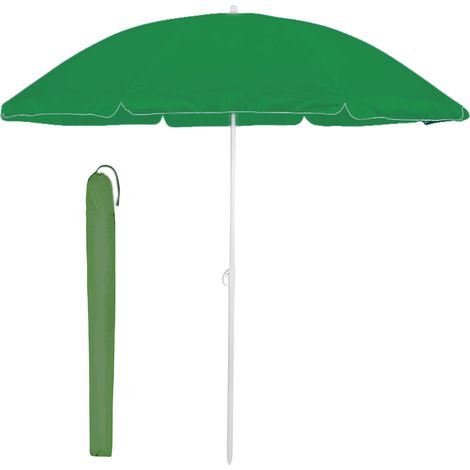Marvin Ombrellone da Spiaggia FLEXY Inclinabile con Borsa Portatile 200 cm e Palo in Alluminio Telo in Tessuto Poliestere Anti UV per Mare Giardino Verde
