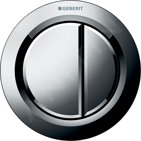 Geberit Systèmes de chasse d’eau - Déclenchement à distance type 01, pneumatique, pour rinçage double touche, chrome brillant (1/6)