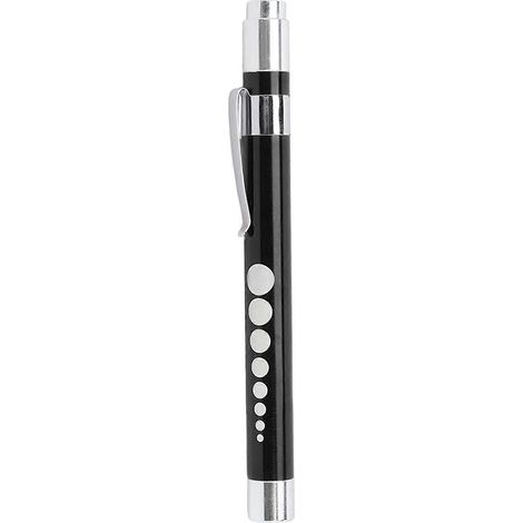 Stylo lampe LED à lumière blanche, tête concave, stylo lampe médical en alliage d'aluminium pour le cou, noir YMMR (1/5)