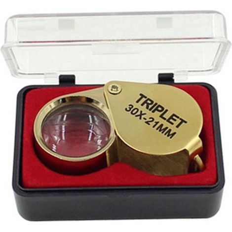 Loupe de bijoutier professionnel – Grossissement 30x – Or – Précision et détail