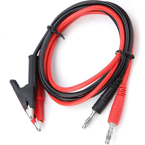 P1040 Prüfkabel/Prüfspitze mit 4-mm-Silikon-Bananenstecker und Krokodilklemme (1/5)