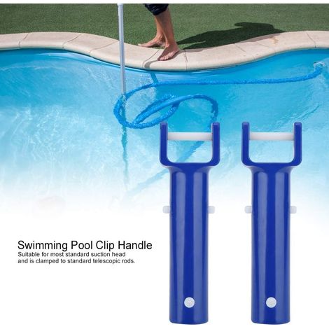 Manche Brosse pour Piscine, Manche ABS 2 pièces avec tête en V, Famille résistante pour Piscine (1/5)