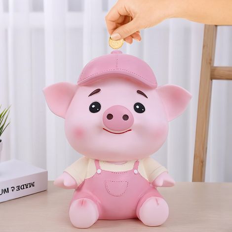 Tirelire en forme de cochon rose pour enfant Taille XXL (1/5)