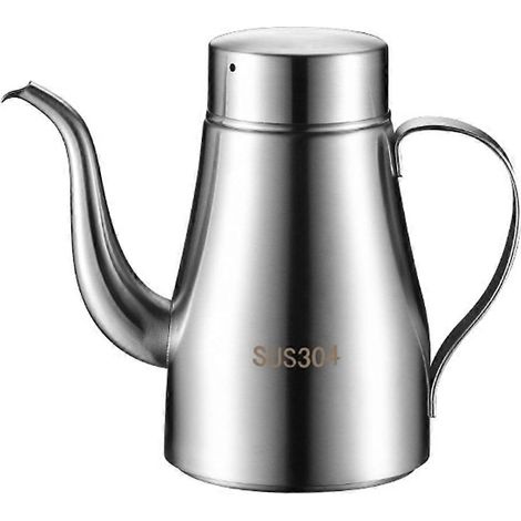 Pot à huile en acier inoxydable 304, bocaux de cuisine, outil de rangement pour épices, bouteille d'huile de 1,4 litre (48 oz), accessoires de cuisine (1/5)