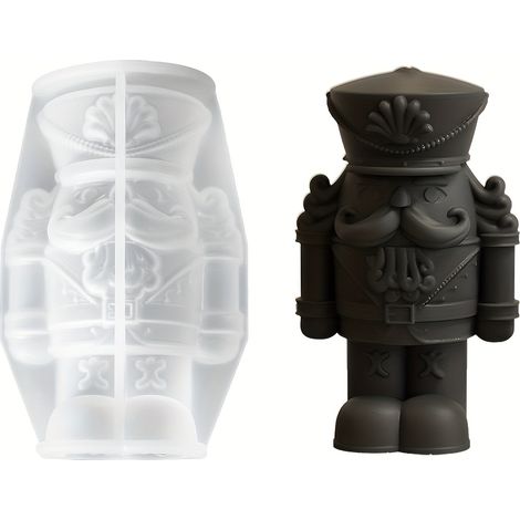 Moule en silicone 3D pour figurine de soldat Casse-Noisette - Pour bougie en plâtre (1/5)