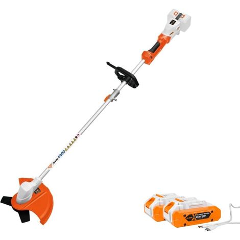 Débroussailleuse sans fil RURIS 3144e 40V - Moteur Brushless - 7500 tr/min - Largeur de coupe 30 cm - Avec 2 batteries incluses (1/4)