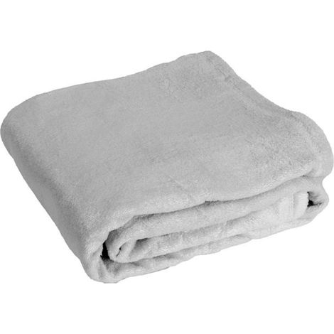 SACASA - Couverture plaid gris platine 130x170cm FLANBERG