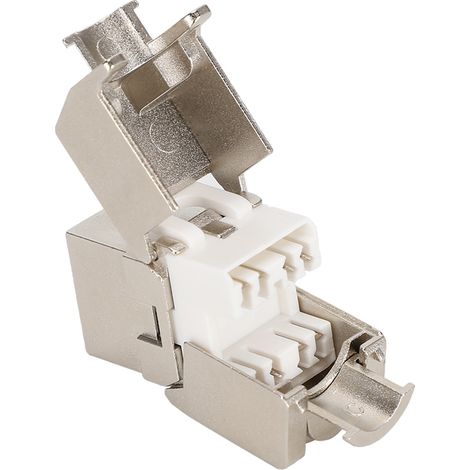 2 Pièces Connecteur RJ45 CAT7 Femelle 10G, Module à Clipser pour Câble Réseau Haute Vitesse