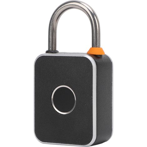 Cadenas à combinaison électronique double face en alliage d'aluminium, étanche IP65, avec code et empreinte digitale, pour salle de sport, école ou clôture. (1/5)