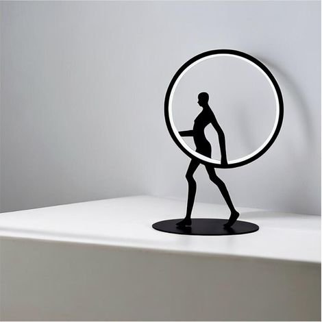 Lampada Led Luce Bianca Lume Da Tavolo Scrivania 9 W Scultura Corpo Umano Modern (1/4)