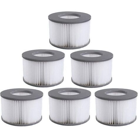 Lot de 6 cartouches filtrantes de rechange pour piscine gonflable Mspa, jacuzzi (1/4)
