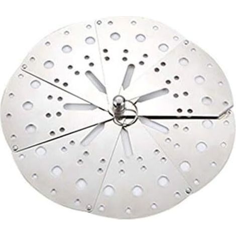 Couvercle En Acier Inoxydable Réglable pour Cuisson À La Vapeur, Pot de Cuisine avec Stand Anti-Débordement (1/5)