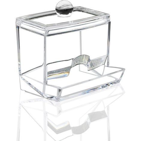 Acrylic Cotton Swab Dispenser Plastic Cotton Swab Holder Transparent Cotton Swab Box Cotton Swab Storage Box Jewelery With Lid, Suitable For Cotton Swabs, Cotton Swabs (1/5)