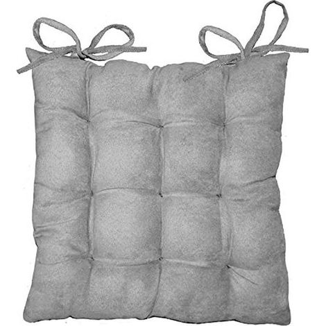 Assise matelassée Suede Uni Suedine Gris clair