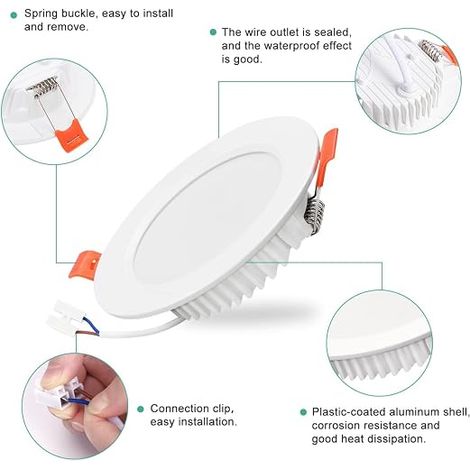 Spot Led Encastrable,6W 600lm Spot de Plafond Encastré Extra Plat (1/3)