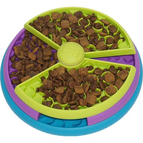Distributeur de croquettes anti-glouton - Niveau 3 pour chiens - Réduit l'ennui et l'anxiété - Distributeur interactif antidérapant - Convient aux chiens de petite, moyenne et grande taille (1/4)