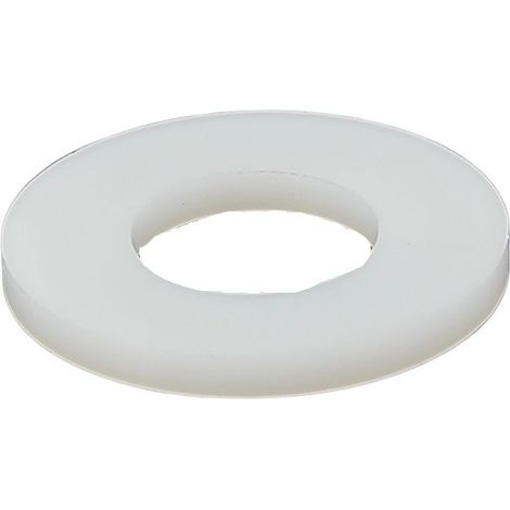 Rondelle plate en nylon blanc Ø 6mm – Norme NFE 25513 – Fixation durable pour applications professionnelles – Vendu à l'unité