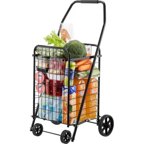 Carrello della Spesa Pieghevole con Ruote Girevoli e Grande (1/5)