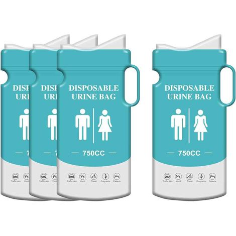 Bolsa De Orina Desechable - 750 Ml - Para Emergencias En Viaje Camping O Atascos - 4 Unidades (1/5)