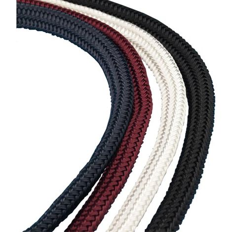 Treccia piatta ideale per il fissaggio dei parabordi 3,5 x 18 mm 200 metri nera nautica