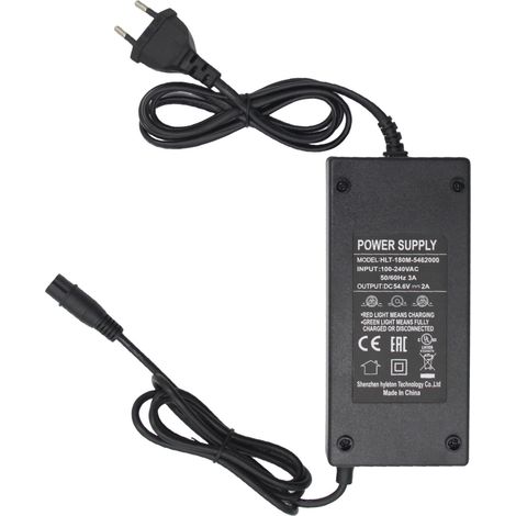 Scooter charger accessories M16 54.6V2A lithium battery pack charger with large three-prong connector. (1/4)