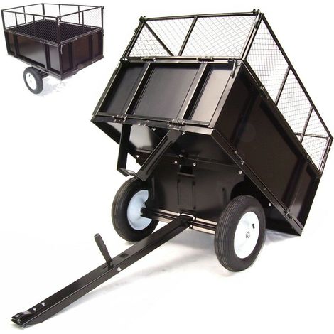 Kippanhänger 300kg AUFSITZMÄHER RASENTRAKTOR KIPPBAR ATV QUAD Hänger Anhänger (1/5)