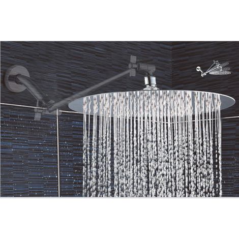 12 Zoll Edelstahl Regendusche Duschkopf Rund Anti-Kalk-Düsen AISI304 (1/5)