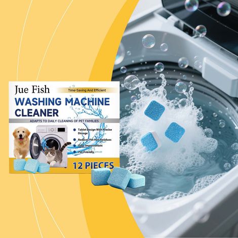 Washing Machine Cleaning Sheets - Daily Cleaning for Multiple Washing Machine Models, Removing Stains, Deodorizing, and Freshening - 12 pieces -- BIEMMEDUE (1/5)