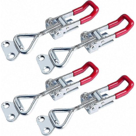 4pcs Adjustable Toggle Clamp Latch for Door Cabinet Tool Box Case Trunk Metal Clamps (1/5)