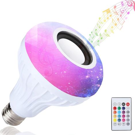 Ampoule LED Bluetooth - Lumière RGB Contrôlable par Appli - Haut-Parleur Intégré - Pour Salon Chambre Bureau - 1 Pièce (1/3)