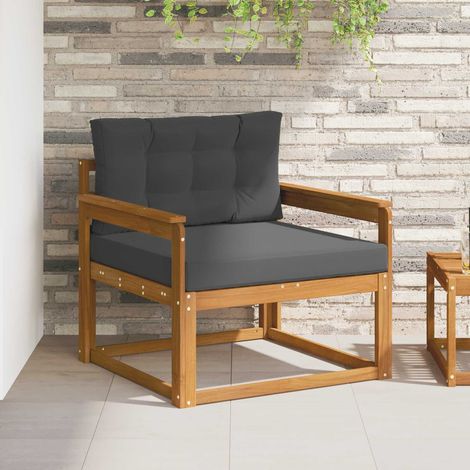 Outdoor Mittelsofa Massivholz Akazie Natur