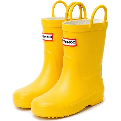 Bottes Caoutchouc Enfant Avec Poignées, Bottes De Pluie Mixte Garçon Fille Extérieur, Imperméables, Semelle Antidérapante, Pointure 23-34 (1/5)