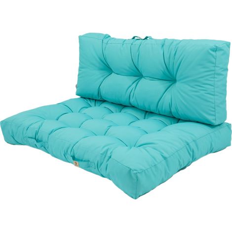 Lot de coussins pour palette extérieur 120x80 cm – Imperméables et anti-UV – Polyester Oxford 180gr/M² – Doublure ouate polyester